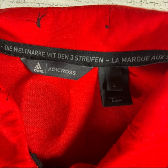 Adidas Men’s Adicross Golf Polo Shirt Red/Black Crossed Clubs Size Large FI6505 - Picture 5 of 8